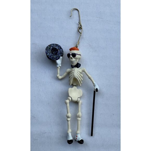 2003 Hallmark Keepsake Pewter Ornament Mr Tap Happy Skeleton Halloween MM20 - Picture 6 of 8